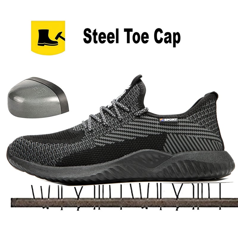 Drecage Steel Toe Safety Shoes for Women Men Work Shoes Industrial & Construction Sneakers Puncture Proof Lightweight Working Shoes - Image 3